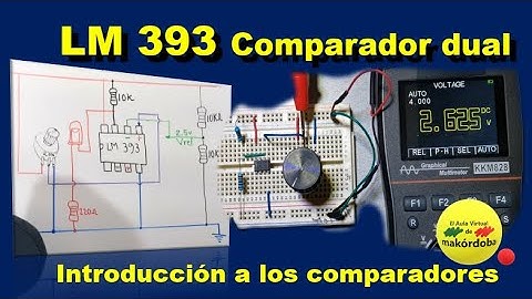 LM 393 comparador dual | Introducción a los comparadores. El Aula virtual de makordoba.