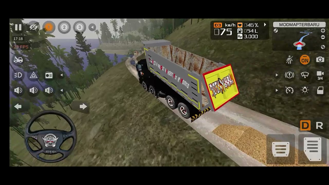 22 wheels tipper truck simulator gameplay truck driving game play real life driving gameplay 3d game