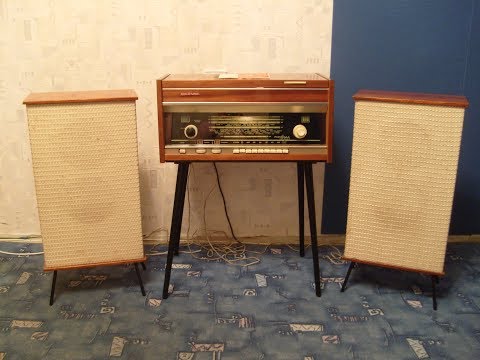Видео: Ламповая радиола"Ригонда-стерео" 1966 г.