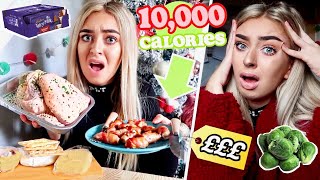 I TRIED to EAT 10,000 Calories in 24 HOURS! Girl VS Food Christmas Edition!