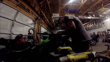 Installing handle bar risers on a snowmobile| 2000 Zr 700