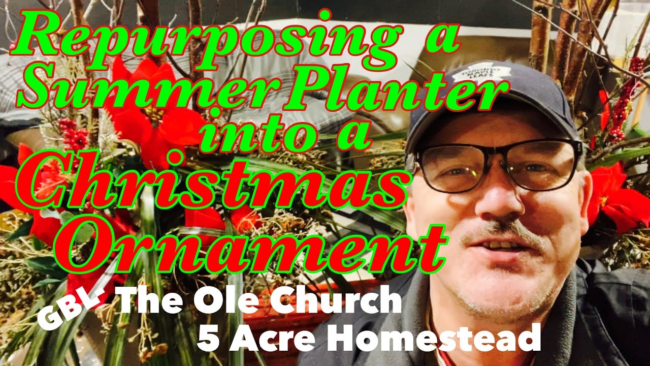 Repurposing a Planter Into a Christmas Ornament 