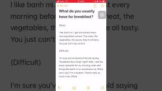 Celebrity What do you usually have for breakfast? Profile