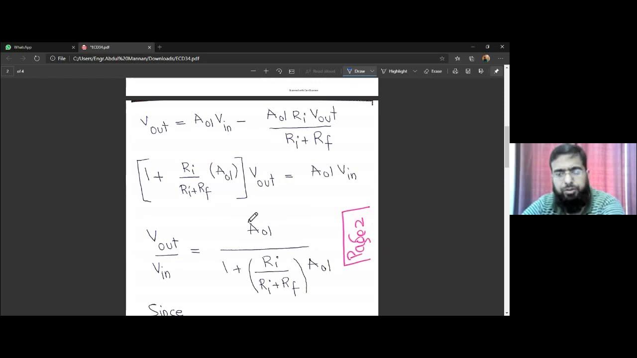 ECD34 Non inverting amplifier op amps negative feedback closed