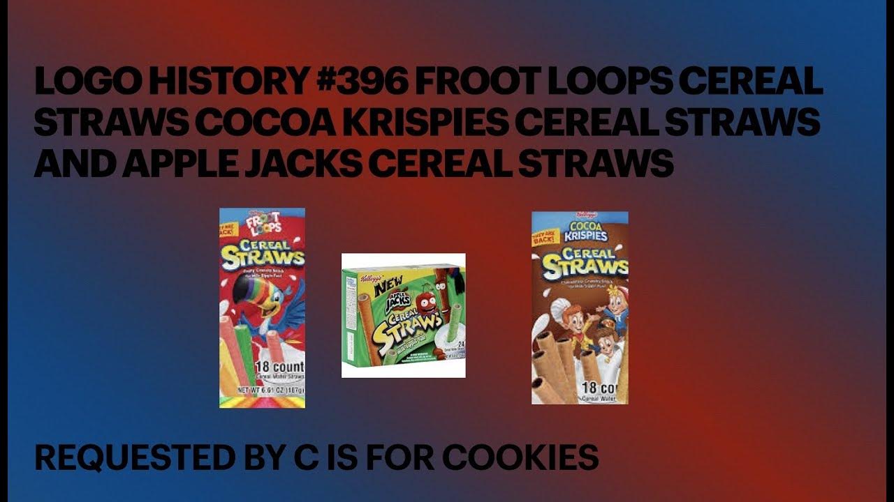 Logo History 396 Froot Loops Cereal Straws Apple Jacks Cereal Straws