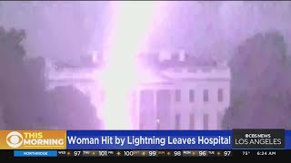 LA woman struck by lightning outside White House released from hospital