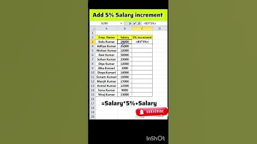 How to Calculate Salary Increments in excel #exceltricks #viraltrick