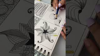 Day 4 How to Draw Coofia | Easy Step by Step Zentangle Tutorial for Beginners