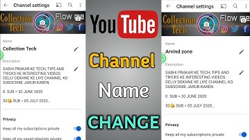 How to change youtube channel name | YouTube channel ka name kaise badlen | Arvind zone |