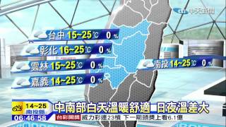 20141209中天新聞　北台雨稍緩　基宜仍有「大雨特報」