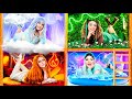 Four Elements Build a Bunk Bed! Fire Girl, Water Girl, Air Girl and Earth Girl