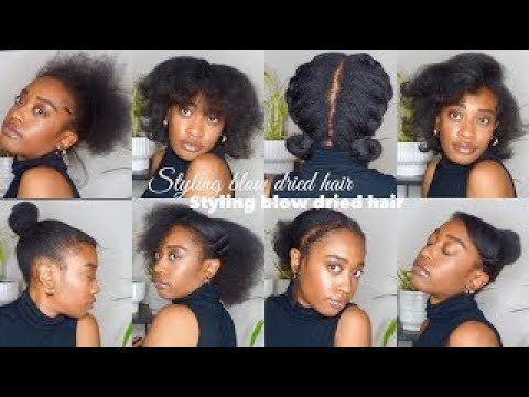 7 Natural Hairstyles on Blow Dried Hair  Fun and Easy  YouTube
