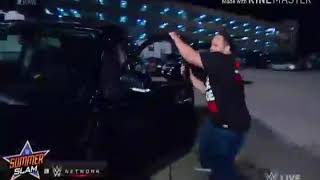 Samoa Joe helps Roman Reigns after Roman's car accident\/\/5 August 2019