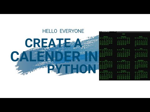 How to Create a Calendar in Python || Step-by-Step Guide . #python ...