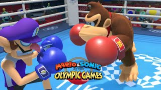 Mario & Sonic At The Olympic Games Tokyo 2020 Boxing Very Hard Gameplay Waluigi VS Donkey Kong