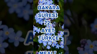 Bakara Suresi 72. Ayet Türkçe Meali #kuran #quran #shorts