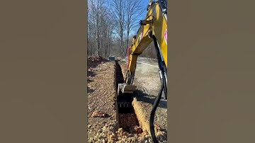 Digging Frozen Shale And Super Sticky Clay. CAT 305.5 Excavator
