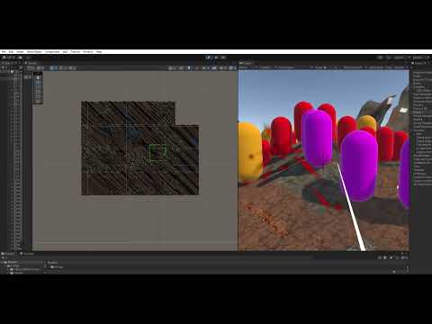 Unity GPU Procedural world 1 - infinite terrain, biomes, boids, mesh colliders, raycasting