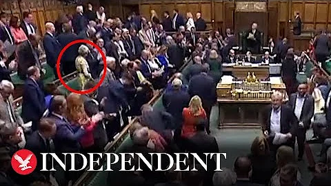 PMQs: Theresa May refuses to applaud Boris Johnson...