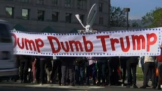 Anti-Trump Rally Outside CA GOP State Convention