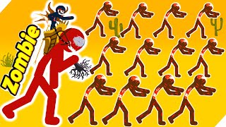 картинка: МОИ ЗОМБИ АТАКУЮТ ВРАЖЕСКИХ СТИКМЕНОВ. НОВЫЕ УРОВНИ! - Stick war legacy