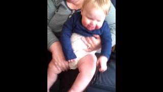 Caleb Getting Tickled With A Duster