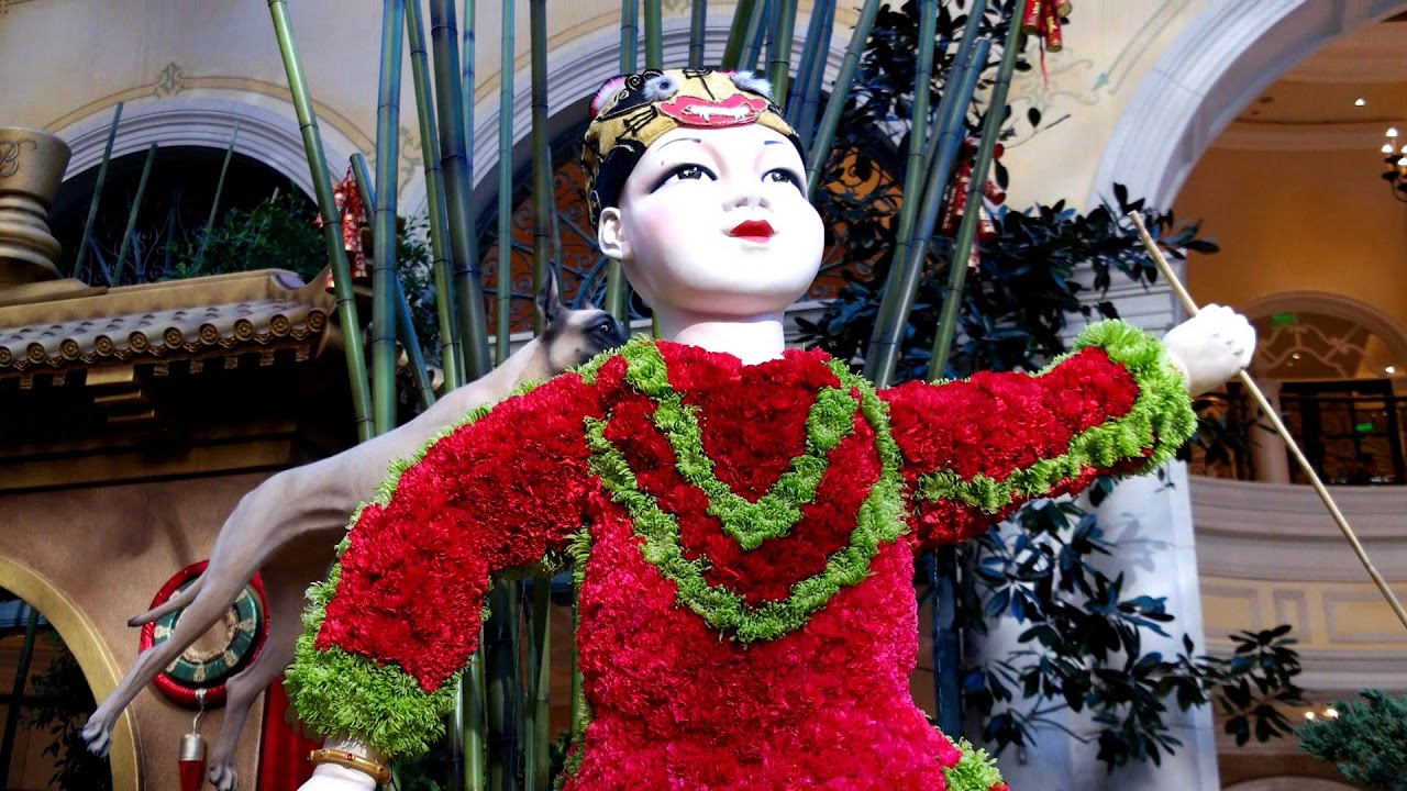 Bellagio Hotel Gardens - Chinese New Year 2018 - Shot in 4k - Las Vegas, Nevada