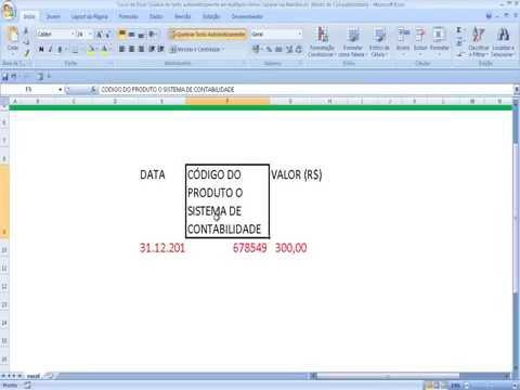 Vídeo: Como Quebrar O Texto Em Uma Célula No Excel (Excel)