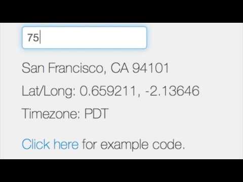 Zip Code API Auto-Fill
