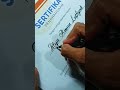 membuat sertifikat penghargaan #signature #shorts #handwriting