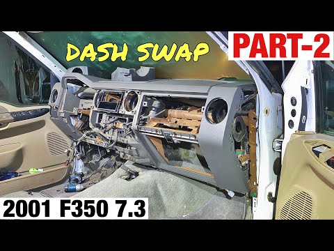 DASH SWAP Part 2 - 2001 F350 7.3 2010 Superduty Dash Swap, Steering Column, Cluster Install