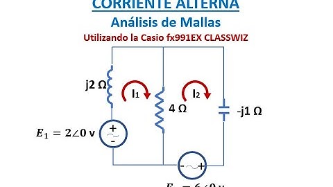 CORRIENTE ALTERNA - Análisis de mallas Ejemplo1
