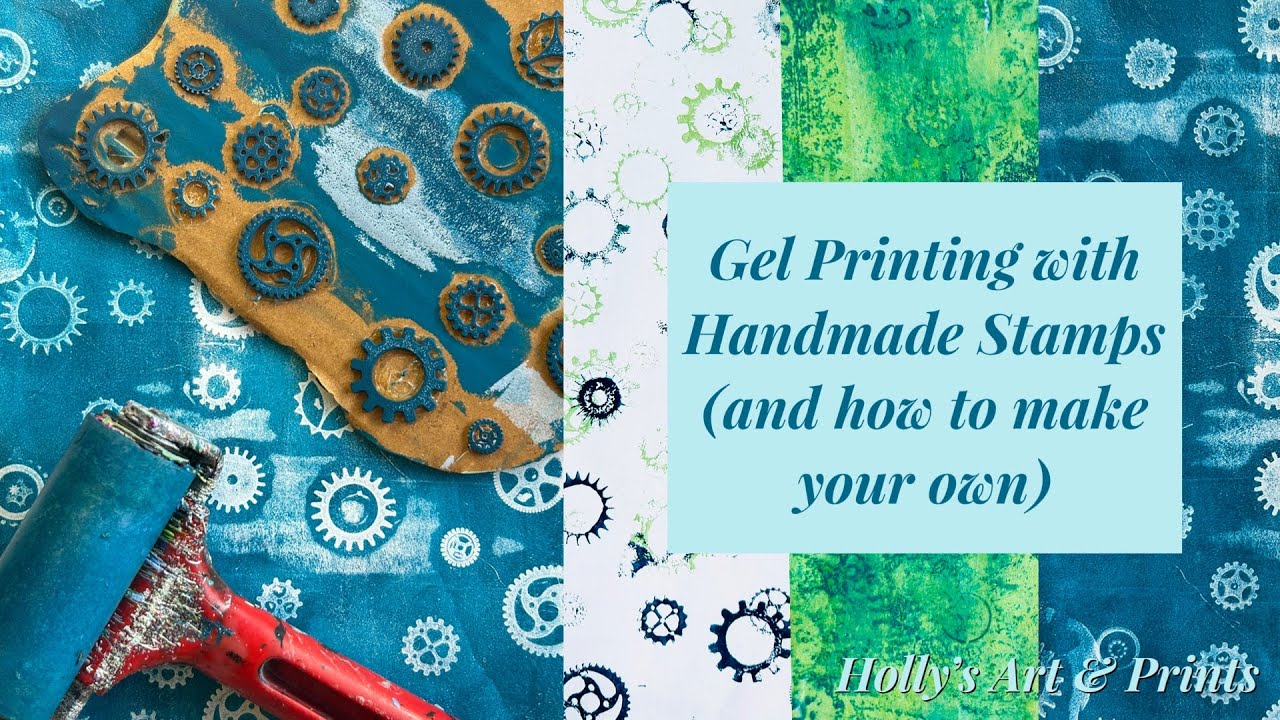 Гелевая печать с помощью самодельных штампов (и как сделать свои собственные)