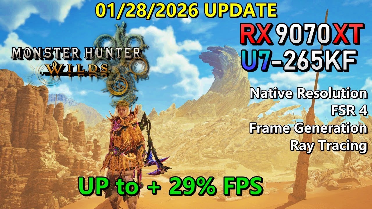 Monster Hunter Wilds RX 9070 XT - 1440p | 4K