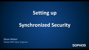 Setting up Synchronized Security