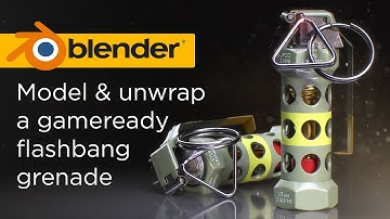 Blender Beginners Tutorial - Modeling & Unwrapping a game ready Flashbang