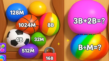 Blob Merge 3D Jelly 2048 🆚 Hide Ball Brain Teaser | Help Me Puzzle ASMR Gameplay Walkthrough Ep-021