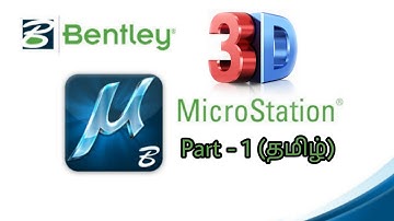 Bentley MicroStation V8i 3D | Tamil Tutorial - Part 1 | Mr. RK