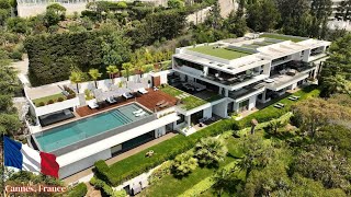 Inside an Ultra Modern Mega Mansion in Cannes, France with Epic Sea & Island views (Tour it with US)