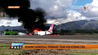 Pesawat di Peru Terbakar Saat Mendarat