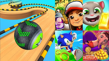 Going Balls | SonicDash | Talking Tom Gold Run | SubwaySurfers | Little Ganesha - Gameplay Ep-2
