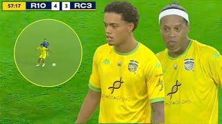 Joao Mendes "Ronaldinho Son" Shows His Skills vs Roberto Carlos Team