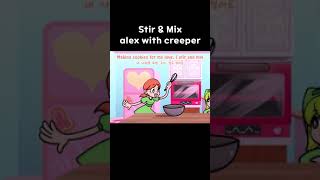 Alex and Creeper [Stir & Mix] ​| Minecraft Anime ​| steve and alex #shorts