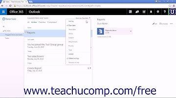 Outlook Web App Tutorial Sorting Tasks 2015 Microsoft Training