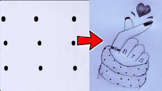 Pencil Drawing Of Hand With Beautiful Butterfly Pencil Butterfly Drawing Dots Drawing Drawing