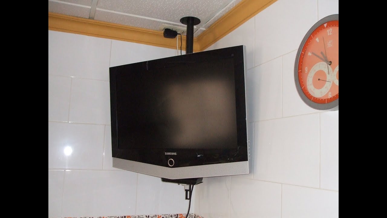 Como instalar soporte para colgar TV .LCD.Plasma en la pared - YouTube