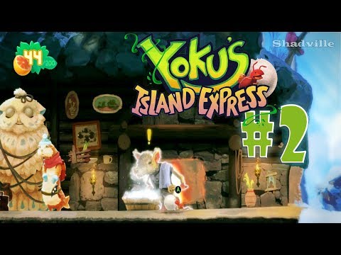 Видео: Yoku’s Island Express Прохождение #2: Отмыть Пыльчиков