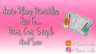 Annie Plans Printables, How to. (including how to make your own TN Inserts.