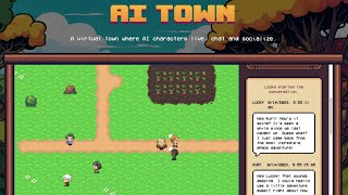 AI Town with Interactive Virtual Characters