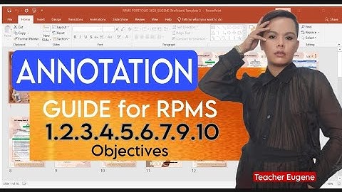 ANNOTATIONS GUIDE FOR OBJECTIVES 1-2-3-4-5-6-7-9-10 | RPMS 2023